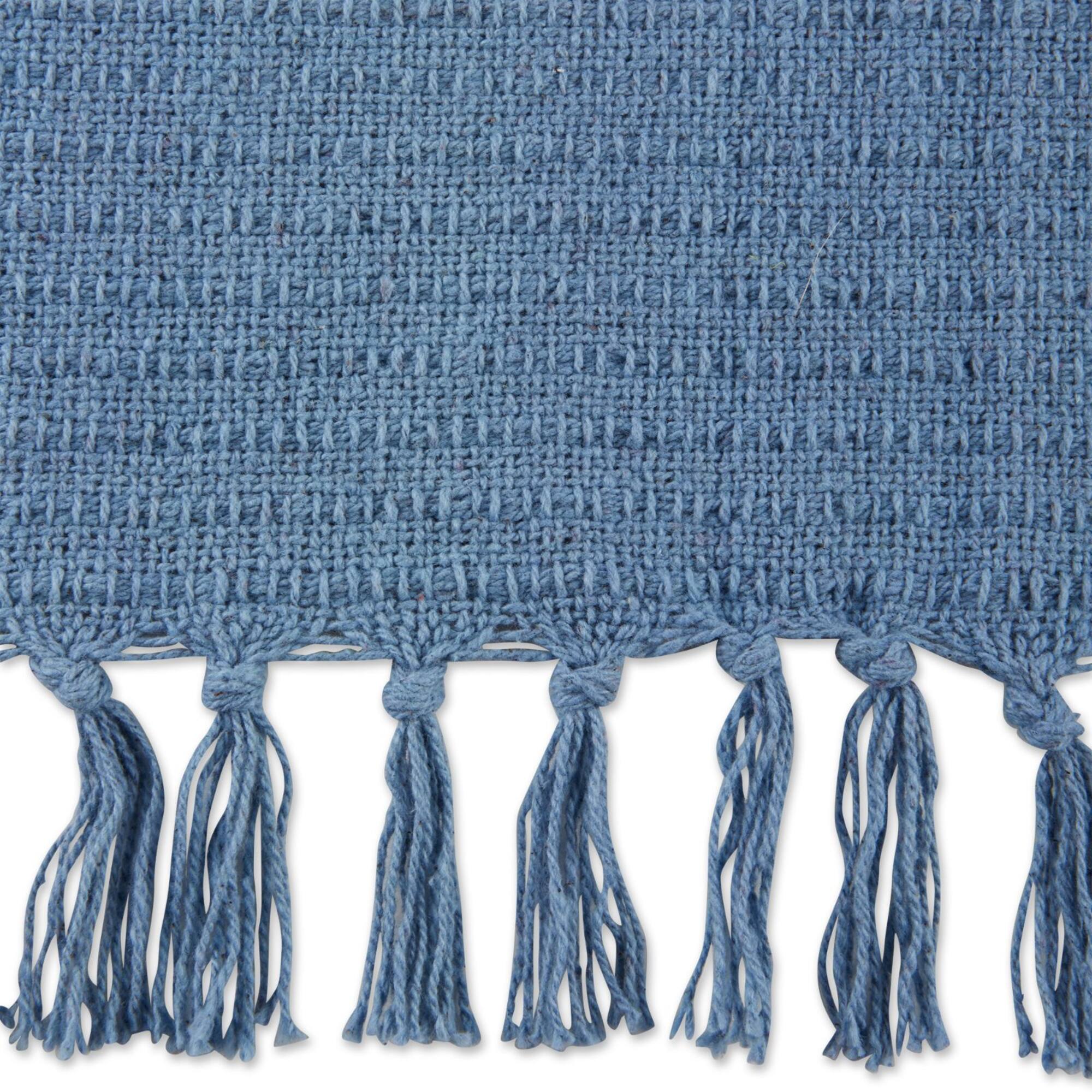 DII® Stonewash Blue Solid Ribbed Throw